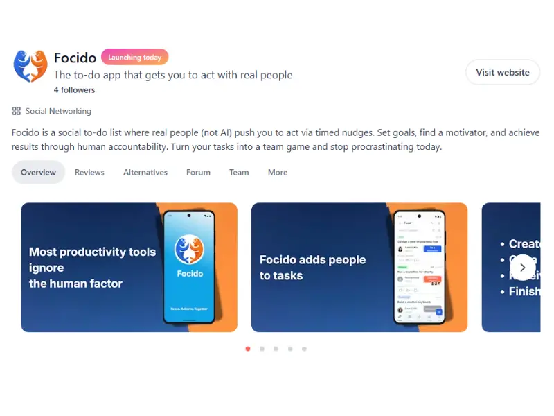Focido on Product Hunt